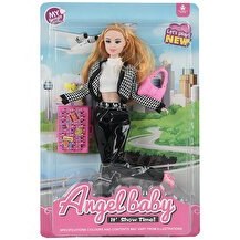 Resim Angelbaby Seyahat Bebekleri Seri 2 Siyah Deri Pantalonlu 