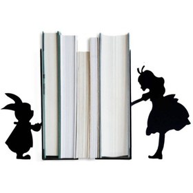 Resim Metal Kitap Tutucu Alice Harikalar Diyarında Figürlü Kitap Desteğ 