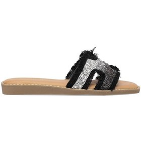 Resim Guja 25y177-1 Kadın Taşlı Düz Terlik Siyah Siyah 