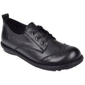 Resim Pullman Hakiki Deri Günlük Kadın Ayakkabı Plm-34218 Siyah-siyah Siyah 