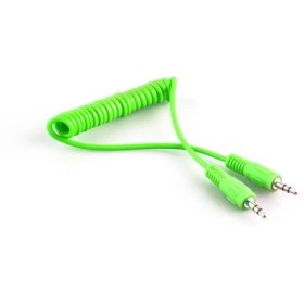 Resim S-Link Sl-Sp4 1M Stereo M/M Yeşil Spiral Ses Kablosu 