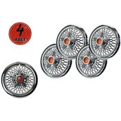 Resim Jant Kapağı Kırılmaz Telli Yıldız Fırfırlı Turuncu 15" Abs Krom Paslanmaz 4'lü Takım Olarak 