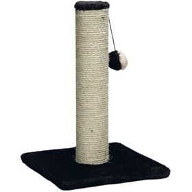 Resim Beeztees Peluş Top Oyuncaklı Kedi Tırmalama Direği 30x30x45 Cm Siyah 