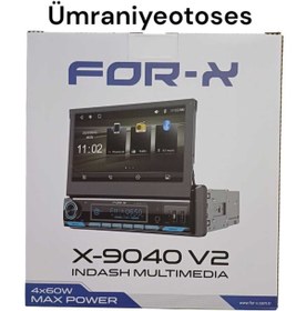 Resim For-X FORX KABLOLU CAR-PLAY ÖZELLİKLİ İNDASH TEYP X-9040 v2 4X60 WAT MEKANİZMALI 