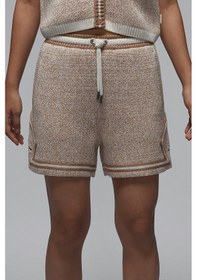 Resim Nike Air Jordan Loose Fit Women's Knit Shorts Kadın Bol Kesim Örgü Şort Bej Bej 