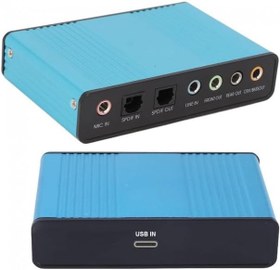 Resim Usb optik ses kartı harici optik ses kartı usb 6 kanal ses kartı 