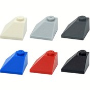 Resim LEDUO 45° Eğimli 2x2 Çift Konveks Köşe Tuğlaları - Karışık Renkler (Beyaz, Mavi, Kırmızı, Siyah) DIY Yapı Blokları için, MOC İnşa Oyuncakları, Çocuklar İçin STEM Öğrenme ve Yaratıcı Oyun, Eğitim Oyuncakları | Çok Yönlü Blok | Dayanıklı Plastik, Yapı Bloğu 