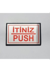 Resim Periboia Push - İtiniz Yönlendirme Tabelası Yapışkanlı Büyük Boy 