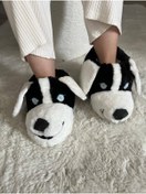 Resim Behtah Kundura Köpek Figürlü Peluş Panduf Ev Pandufu Unisex 