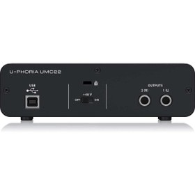 Resim Behringer Umc22 2x2 Ev Stüdyosu Için Midas Mikrofon Preamfi Ses Kartı 