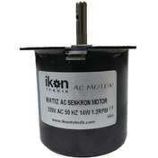 Resim İkon Teknik AC SENKRON MOTOR 60 KTYZ 14 Watt 1.2 RPM 220 Volt 