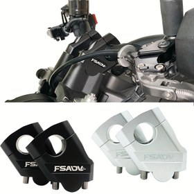 Resim FSADV Motosiklet Direksiyon Yükseltme - Ağır Hizmet Yapabilen İnşaat, Benelli, Yamaha ile Uyumlu, for HONDA, for BMW, Çamurlu Bisikletler için - Ayarlanabilir Kelepçe, Off-Road Yarışları ve Sokak Sürüşü için - Motosiklet Direksiyon Aralıkları, Motosiklet Aksesuarları, Offroad Bisikleti, Şık Tasarım, Güçlü İnşaat, Bisiklet Modifikasyonu, Spor Görünümü, Yüksek Mukavemetli Malzeme, Bisiklet Yapımcıları 