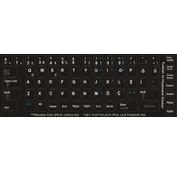 Resim CresCent Notebook Ve Pc Uyumlu Türkçe Q Klavye Etiket Sticker 