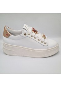 Resim Greyder 59273 Beyaz Altın Hakiki Deri Kalın Taban Kadın Sneaker Beyaz 