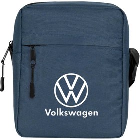 Resim Volkswagen New Logo Text Omuz Çantası - Lacivert 