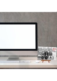 Resim Kişiye Özel Karakalem Tasarımlı Dekoratif Ahşap İroka Ayaklı Çerçeve 2888 