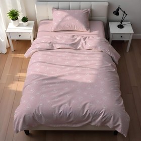 Resim Evmila Minik Kelebekler Desenli Nevresim Takımı - 160x220cm Nevresim +50x70cm Yastık Kılıfı+90x190cm Çarşaf 