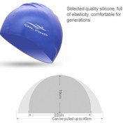 Resim Dm Yetişkin Su Geçirmez Silikon Düz Renk Yüzme Bonesi Gökyüzü Mavisi Mavi 