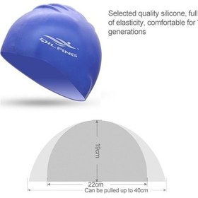 Resim Dm Yetişkin Mor Düz Renk Su Geçirmez Silikon Yüzme Bonesi Mor 