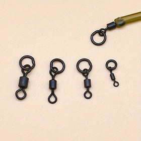 Resim 30 Adet/32 Adet Ronnie Chod Heli Karp Balıkçılık Rigleri için Hızlı Değişimli Esnek Halkalar 