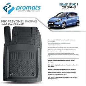 Resim Renault Scenic 3 2009 Sonrası Oto Paspas Profesyonel 4d Siyah 
