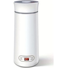 Resim Wangxi Balashov 300w Taşınabilir Elektrikli Çay Makinesi Beyaz 304 Paslanmaz Çelik Led Ekran Sıcaklık Kontrolü 350ml Seyahat Dostu Avrupa Prizli 