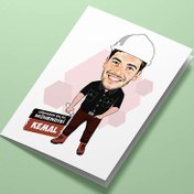 Resim Erkek Mühendis Karikatürlü Tebrik Kartı 