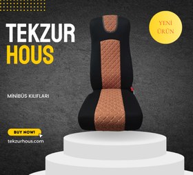 Resim Minibüs Geçme Kılıflar (Universal) - Taba / 19 Yolcu + 1 Şoför = 20 Koltuk (19+1) 