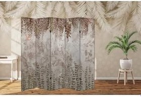 Resim Kelebekler ve Doğa Temalı Özel Tasarım Paravan Room Divider TYBParavan-1006100408273, 180 x 180 