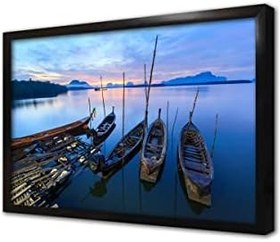 Resim Gün Batımında Gondollar Çerçeveli Cam Tablo 20x30 cm CA01300 