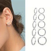 Resim Kadınlar için 10 Adet Paslanmaz Çelik Yumuşak Kıkırdak Hoop Küpe Seti, Çoklu Piercingler İçin Uygun Bayanlar Bilezik Mini Daire Studs Seti Hipoalerjenik Kolye ile Giysiler Küçük Menteşeli Halkalar Erkeklerin Çift Kulak Kelepçesi 8mm 10mm 12mm 14mm Kadın Takı Seti Doğum Günü Hediyeleri ve Halloween, Yeni Yıl Aksesuarları için Mükemmel 