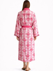 Resim SUGULL Beli Kemerli Uzun Kimono 