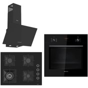 Resim Siemens &Ferre Castelo Wok Bek -Döküm Izgara 3lü Ankastre Set (HB012FBB1T - SC405 - D086) 65 cm Ocak 