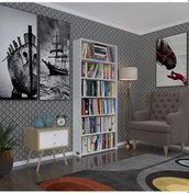 Resim Kenzlife Kitaplık Süper Ga 180*80*19 Byz 6 Katlı Tek Bölme Çift Bölme Opsiyonlu Ofis Mutfak Banyo Dolabı Arkalıksız Çok Renkli 