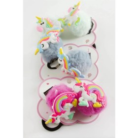 Resim Ronanna Unicorn Ponponlu Lastikli Toka 2 Adet 