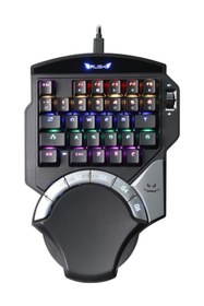 Resim Rush Haymaker Rk95 Mavi Switch Rgb Makrolu Mini Tek El Mekanik Oyuncu Klavyesi 