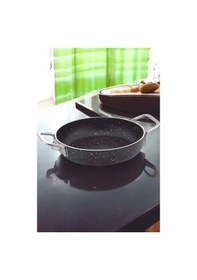 Resim Gökdil Cantef Yanmaz Yapışmaz 20 Cm Metal Kulplu Granit Omlet Tava Siyah 