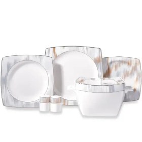 Resim Korkmaz Bone Selection 60 Parça Kare Yemek Takımı A8467 