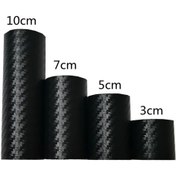 Resim 3cmx300cm-1/3/5 M Karbon Fiber Koruyucu Şerit Etiket Otomatik Tampon Kapı Eşiği Koruma Anti-adım Araba Dekorasyon Bant 