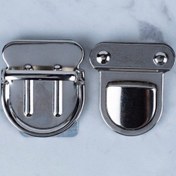 Resim Loren Metal Çanta Kilidi Büyük Gümüş 