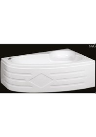 Resim Alika 150 x 100 CM Asimetrik Jakuzi Küvet Hidromasaj Sistem-2 6+8 Jet 