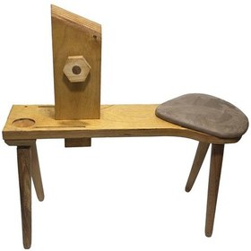 Resim Ahşap Deri Dikim Mengenesi Pony Çalışma Tezgahı 