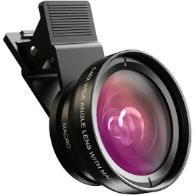 Resim Ultra Hafif 2'si 1 Arada Akıllı Telefon Kamera Lensi - HD Geniş Açı ve Makro, Depolama Çantası ile Birlikte Gelir - Canlı Yayın, Fotoğrafçılık ve Hayatı Belgelemek İçin Uygun, Çoğu Akıllı Telefon İçin Kolay Bir Şekilde Çekmek İçin Kompakt Bir Tasarım Sunar. 