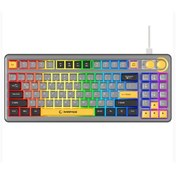 Resim Rampage CYCLONE Gri-Siyah-Sarı USB RGB Aydınlatmalı Q Compact Membrane Gaming Oyuncu Klavye 