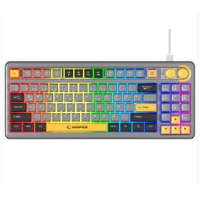 Resim Rampage CYCLONE Gri-Siyah-Sarı USB RGB Aydınlatmalı Q Compact Membrane Gaming Oyuncu Klavye 
