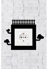 Resim Çit Tasarım Priz Çerçevesi İç Ölçü 8,4x8,4 Cm Dekoratif Priz - Anahtar Çerçevesi 