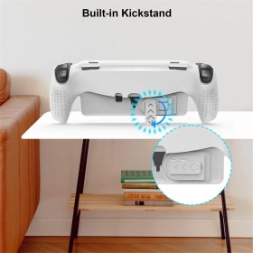 Resim Spibicyy Ps5 Portal Elde Taşınabilir Tpu Kılıf Katlanabilir Standlı Ps5 Oyun Elde Taşınabilir Darbeye Dayanıklı Çok Fonksiyonlu Koruyucu Kılıf, Beyaz (Yurt Dışından) 