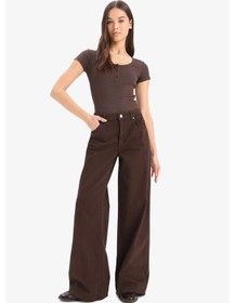 Resim DeFacto Yuvarak Yaka Fitilli Kaşkorse Kısa Kollu Çıtçıtlı Body F1755AX25SMBN267 