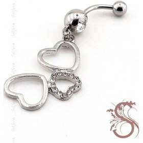 Resim Sallantılı Kalpler Çelik Göbek Piercing P295 