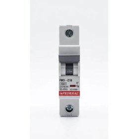 Resim Eco Lounge Federal 1X16 A C Tipi 3ka Otomatik Sigorta Fm3-C 9EC-C0331-0D16 
